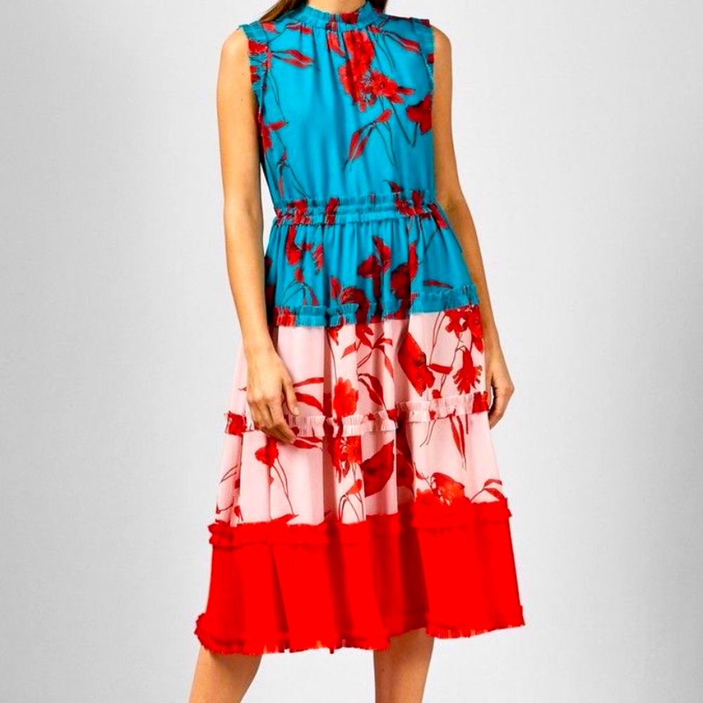 Ted baker fantasia tiered midi dress